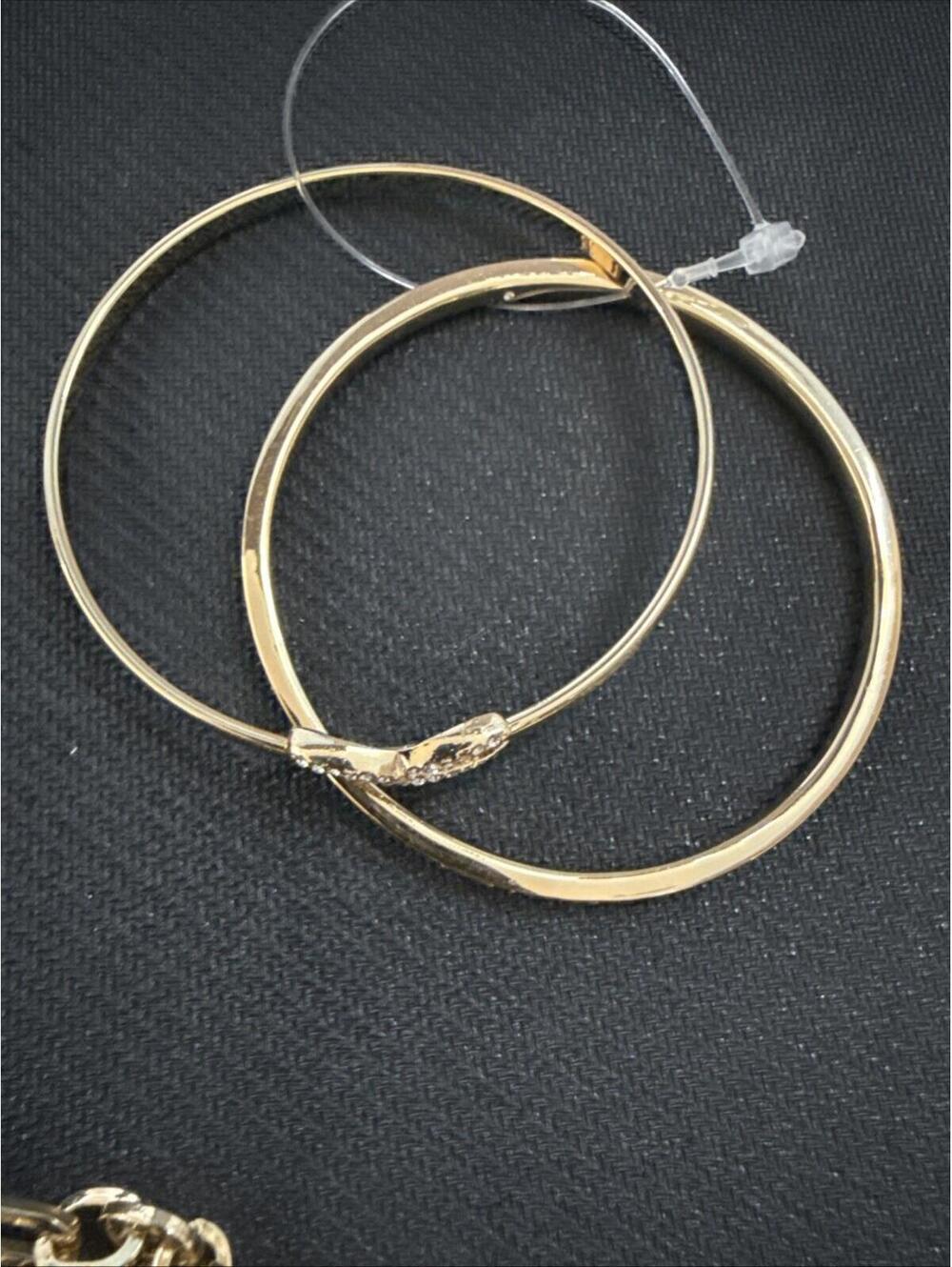 Goldtone Anne Klein Necklace Bangle Bracelet Jewelry Bundle New - Picture 5 of 7